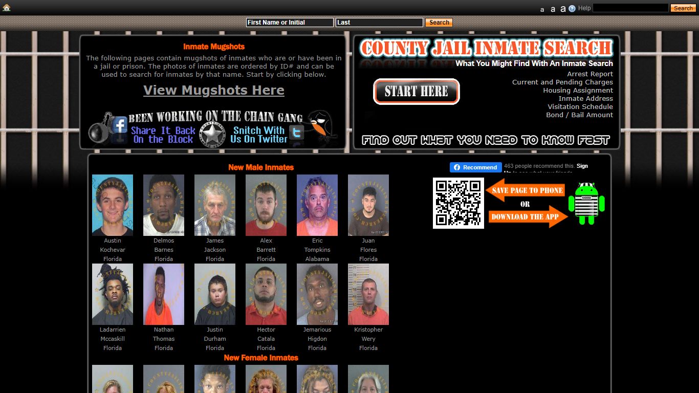 Recent Arrest Mugshots And Inmate Search