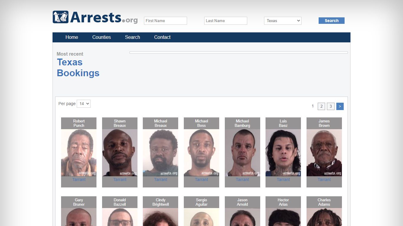 Texas Arrests and Inmate Search