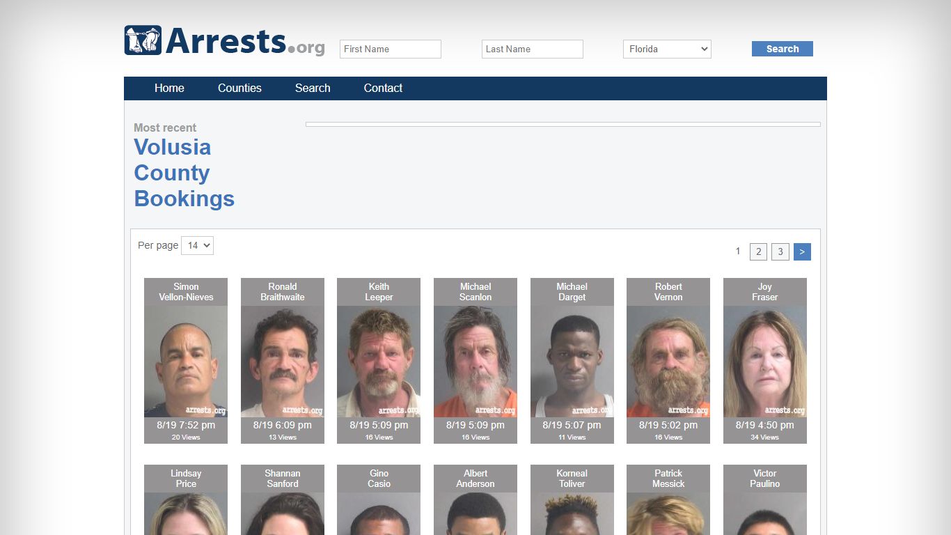 Volusia County Arrests and Inmate Search